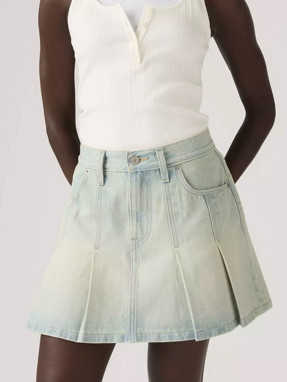Levi's Light Blue Denim Mini Skirt